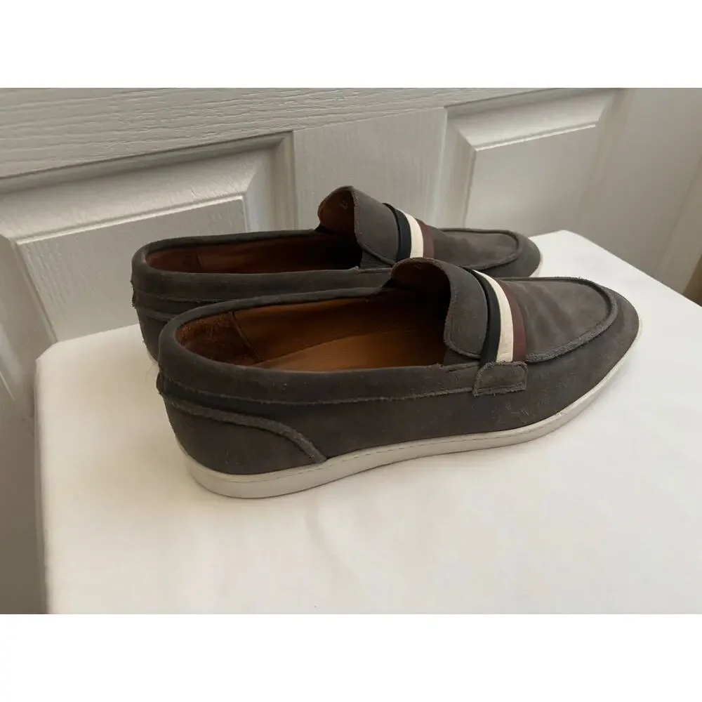 Allen Edmonds Randolph Loafers Men 11D Gray Suede Slip On Shoes